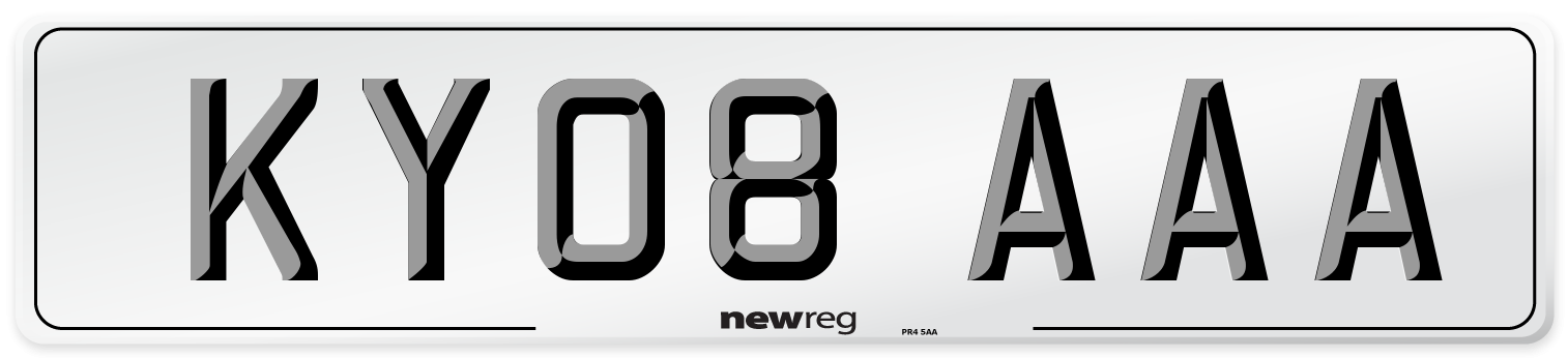 KY08 AAA Number Plate from New Reg